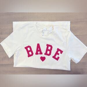 NWT- BABE Heart Tee/ Bella Canvas size Small